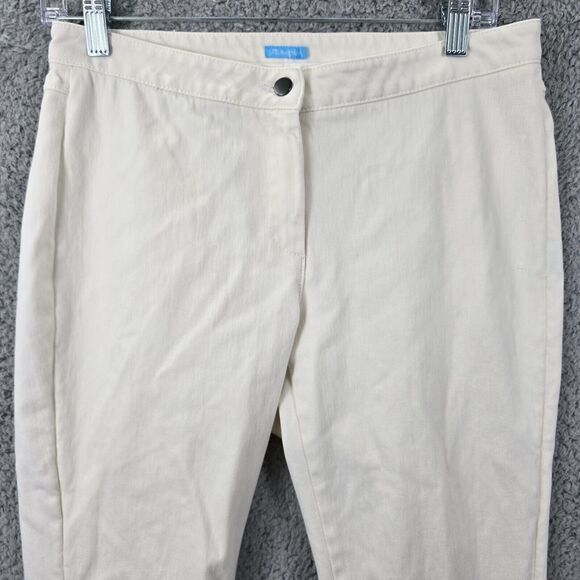 J. McLaughlin Women's White Ankle Side Zip Pants Size 6 - Picture 2 of 13